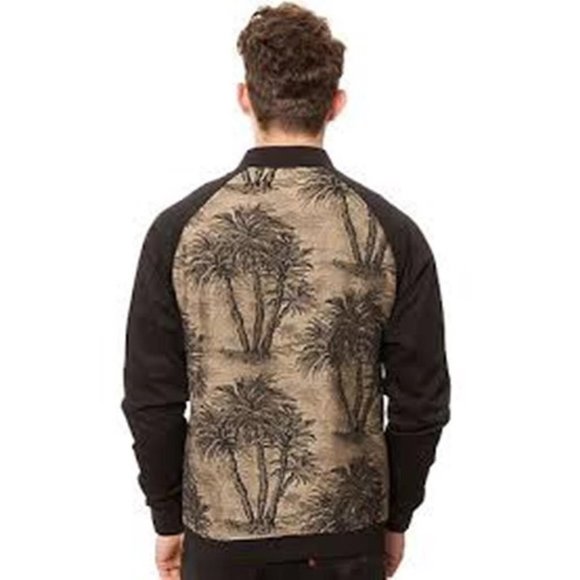 ZANEROBE Kapu BOMBER Palm CAMO Print  ZIP Pocket JACKET L - Picture 4 of 4